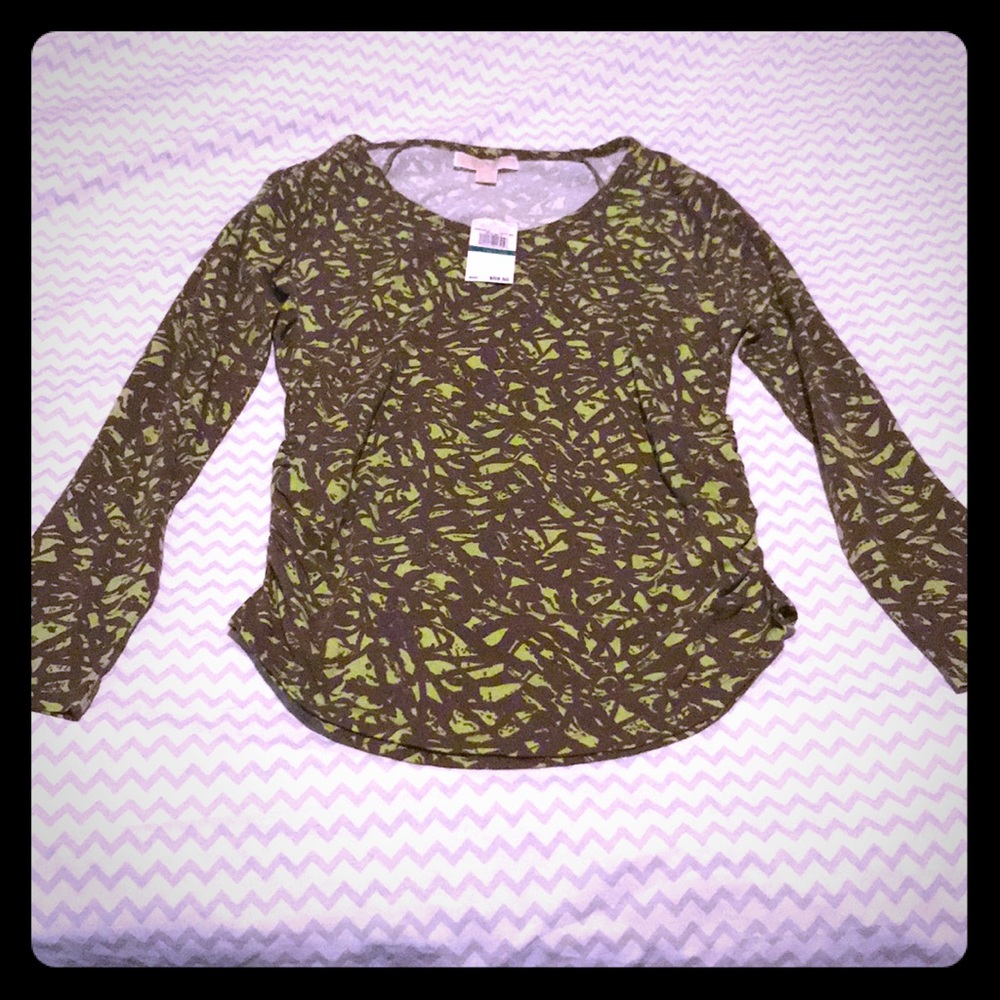 Michael Kors NWT Long Sleeve Cinched sides shirt.